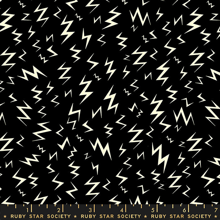  Tiny Frights - Lightning in Black - RS5116 19 - Half Yard