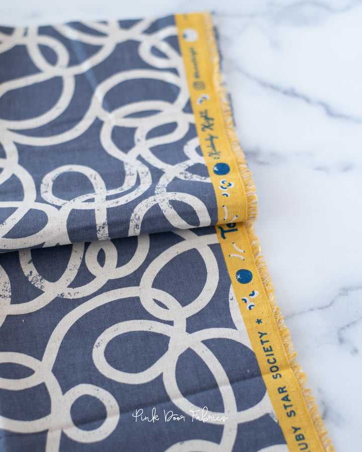 Tomato Tomahto - Noodles in Denim on LINEN CANVAS - Kim Kight for Ruby Star Society - RS3036 12L - Half Yard