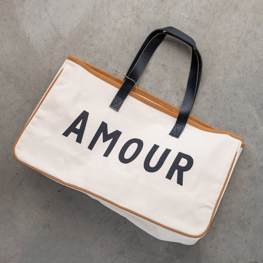 AMOUR - Canvas Tote - 20"W x 11"H x 6"D - F3810
