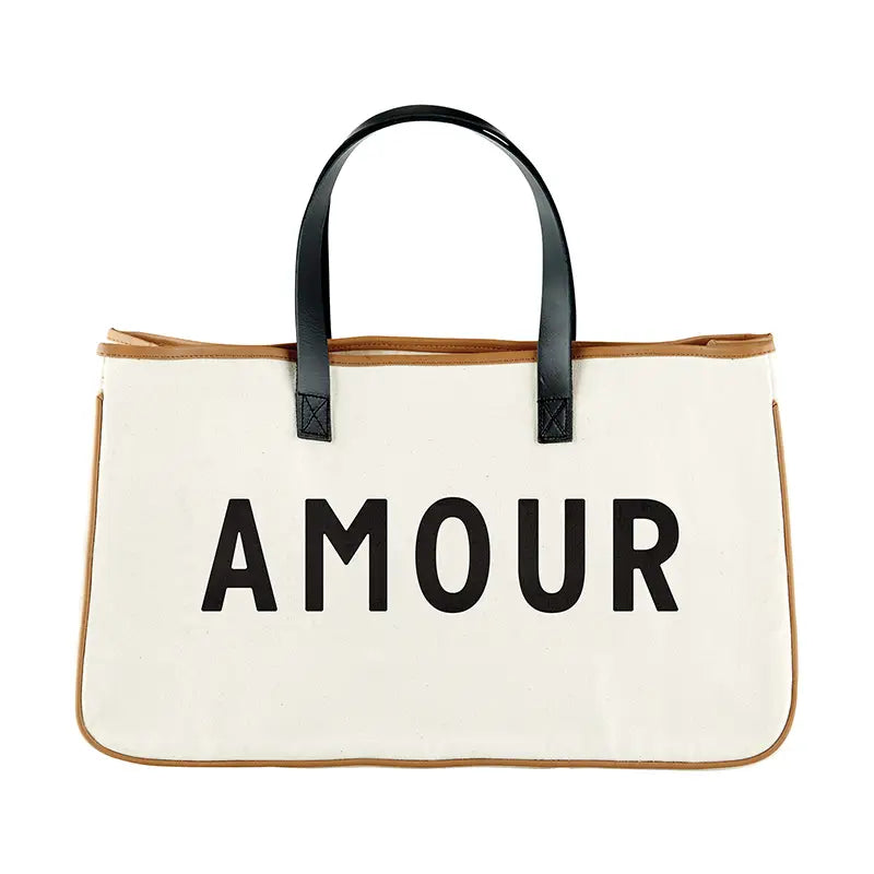 AMOUR - Canvas Tote - 20"W x 11"H x 6"D - F3810