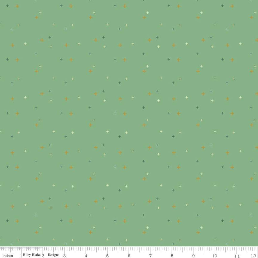 Cotton quilting fabric pattern called 'Sparkler in Alpine'. Part of the 'Sparkler' fabric collection. Designed by Melissa Mortenson for fabric company Moda Fabrics. SKU: SC650-ALPINE. 44-45 inch width.