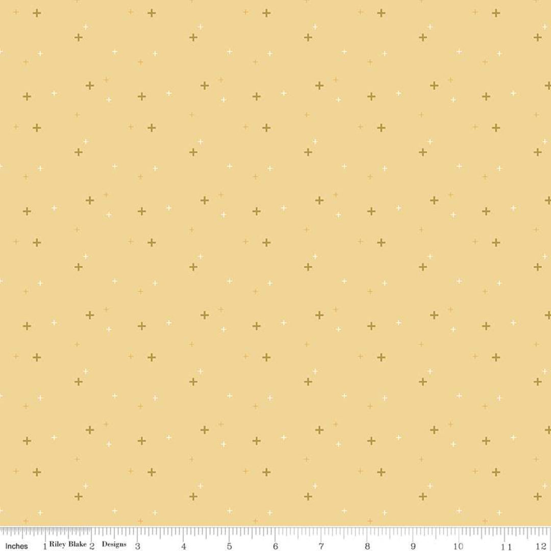 Cotton quilting fabric pattern called 'Sparkler in Beehive'. Part of the 'Sparkler' fabric collection. Designed by Melissa Mortenson for fabric company Moda Fabrics. SKU: SC650-BEEHIVE. 44-45 inch width.