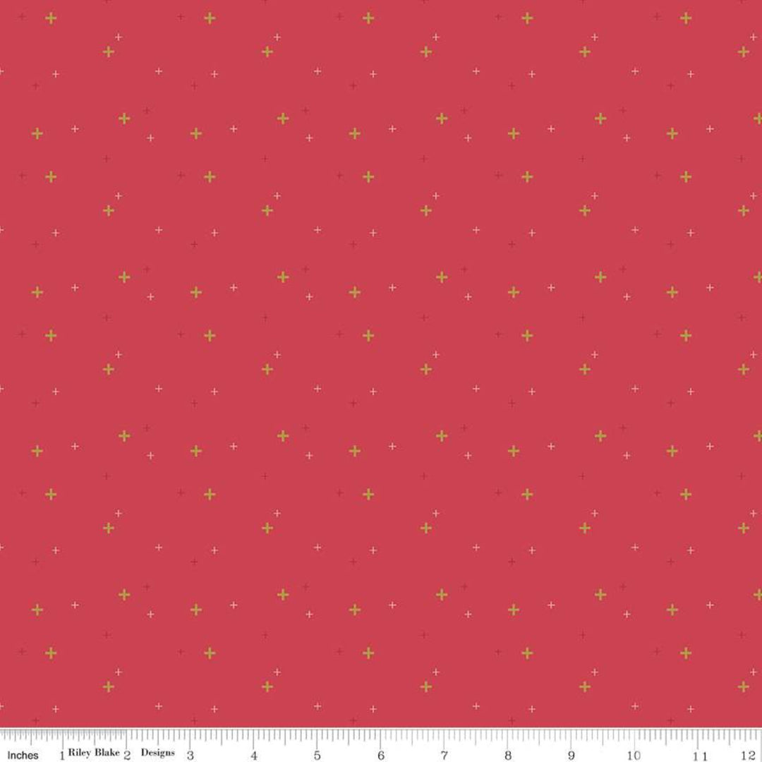 Cotton quilting fabric pattern called 'Sparkler in Cayenne'. Part of the 'Sparkler' fabric collection. Designed by Melissa Mortenson for fabric company Moda Fabrics. SKU: SC650-CAYENNE. 44-45 inch width.