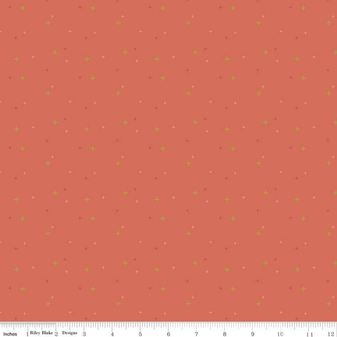 Cotton quilting fabric pattern called 'Sparkler in Rouge'. Part of the 'Sparkler' fabric collection. Designed by Melissa Mortenson for fabric company Riley Blake Designs. SKU: SC650-ROUGE. 44-45 inch width.