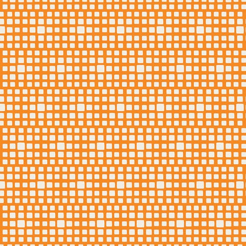 Cotton quilting fabric pattern called 'Mandarin'. Part of the 'Squared Elements' fabric collection. Designed by AGF Studio for fabric company Art Gallery Fabrics. SKU: SE-615. 44-45 inch width.