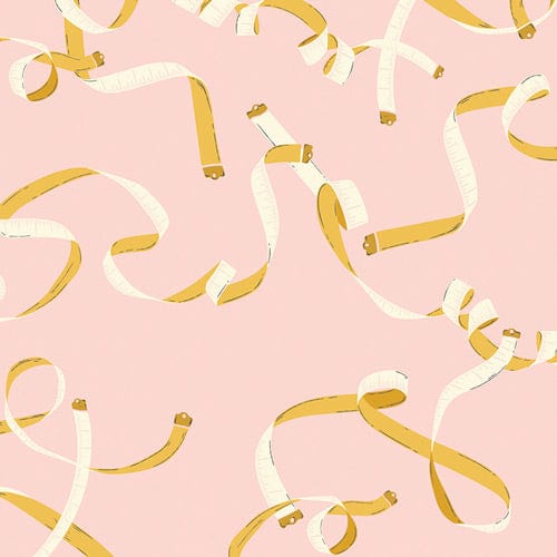 Cotton quilting fabric pattern called 'Measure Twice'. Part of the 'Sew Obsessed' fabric collection. Designed by AGF Studio for fabric company Art Gallery Fabrics. SKU: SEW24902. 44-45 inch width.