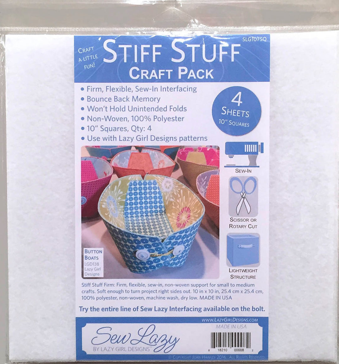 Stiff Stuff - 10in. Squares - Craft Pack - SLG107SQ