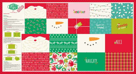 Cotton quilting fabric pattern called 'Stacey Iest Hsu for Moda'. Part of the 'Face Mask Panel' fabric collection. Designed by Ruby Star Society for fabric company Moda Fabrics. SKU: 20771. 44-45 inch width.