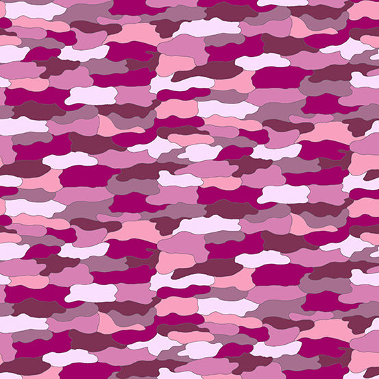 Cotton quilting fabric pattern called 'Cloud Cover in Taffy'. Part of the 'Skygazing' fabric collection. Designed by Giucy Giuce for fabric company Andover Fabrics. SKU: A-435-P. 44-45 inch width.