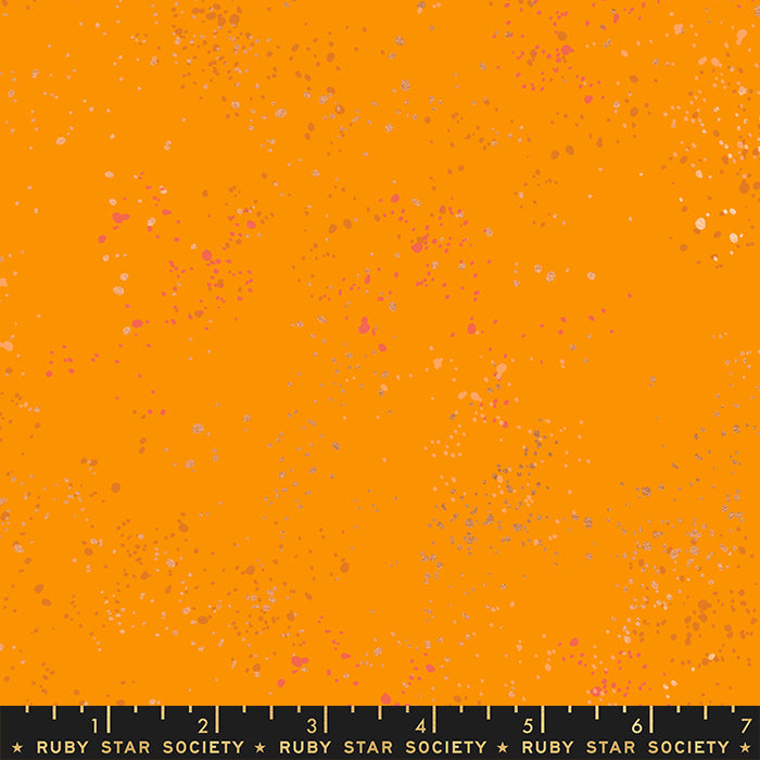 2021 Speckled Metallic - Speckled Metallic in Clementine - Ruby Star Society - RS5027 100M - Half Yard
