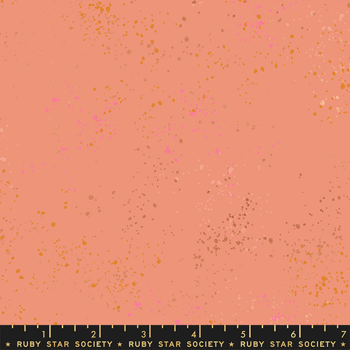 2021 Speckled Metallic - Speckled Metallic in Melon - Ruby Star Society - RS5027 93M - Half Yard