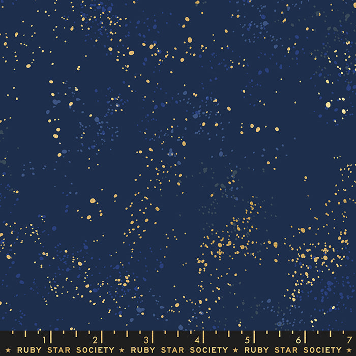 2021 Speckled Metallic - Speckled Metallic in Navy - Ruby Star Society - RS5027 105M - Half Yard