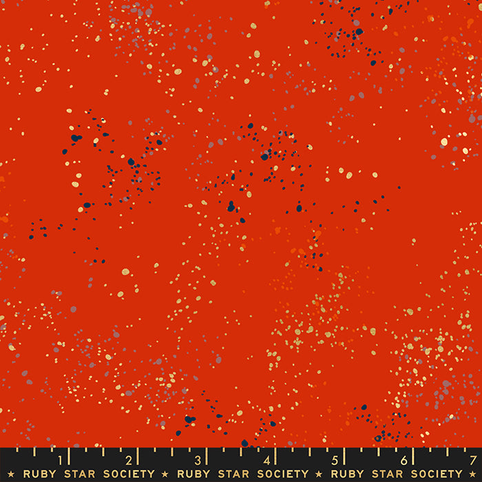 2021 Speckled Metallic - Speckled Metallic in Pointsettia - Ruby Star Society - RS5027 94M - Half Yard
