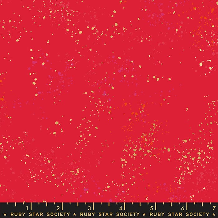 2021 Speckled Metallic - Speckled Metallic in Scarlet - Ruby Star Society - RS5027 110M - Half Yard