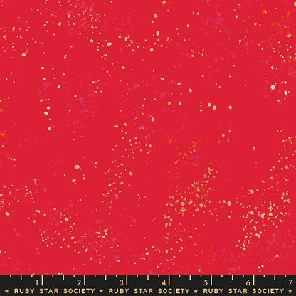 2021 Speckled Metallic - Speckled Metallic in Scarlet - Ruby Star Society - RS5027 110M - Half Yard