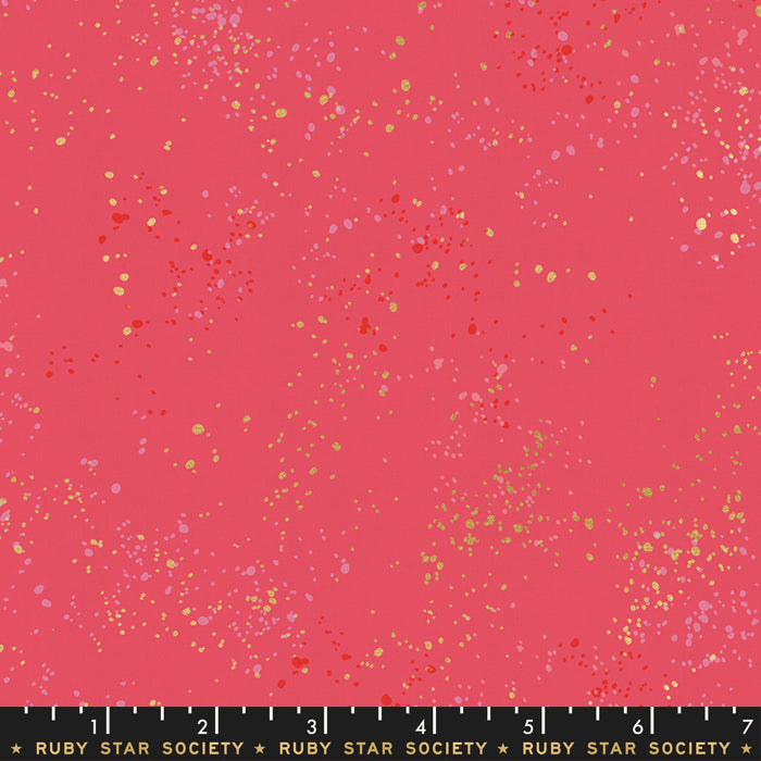 Speckled Metallic - Speckled Metallic in Strawberry - Ruby Star Society - RS5027 43M - Half Yard