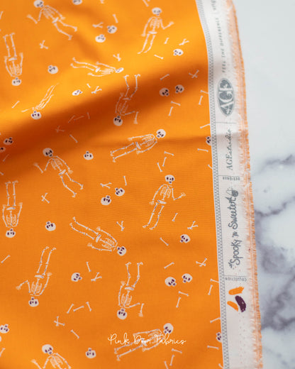 Cotton quilting fabric pattern called 'Mister No Body'. Part of the 'Spooky 'N Sweeter' fabric collection. Designed by AGF Studio for fabric company Art Gallery Fabrics. SKU: SNS-13018. 44-45 inch width.