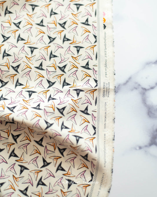 Cotton quilting fabric pattern called 'Hocus Pocus'. Part of the 'Spooky 'N Sweeter' fabric collection. Designed by AGF Studio for fabric company Art Gallery Fabrics. SKU: SNS-13019. 44-45 inch width.