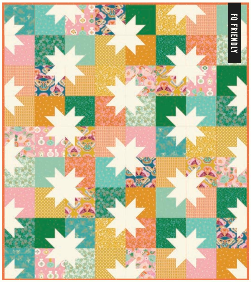 Star Pop II Quilt Kit - Curio Collection by Quilty Love