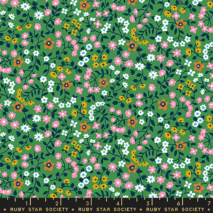 Strawberry Friends - Clothesline in Broccolini - Ruby Star Society - RS3041 14 - Half Yard