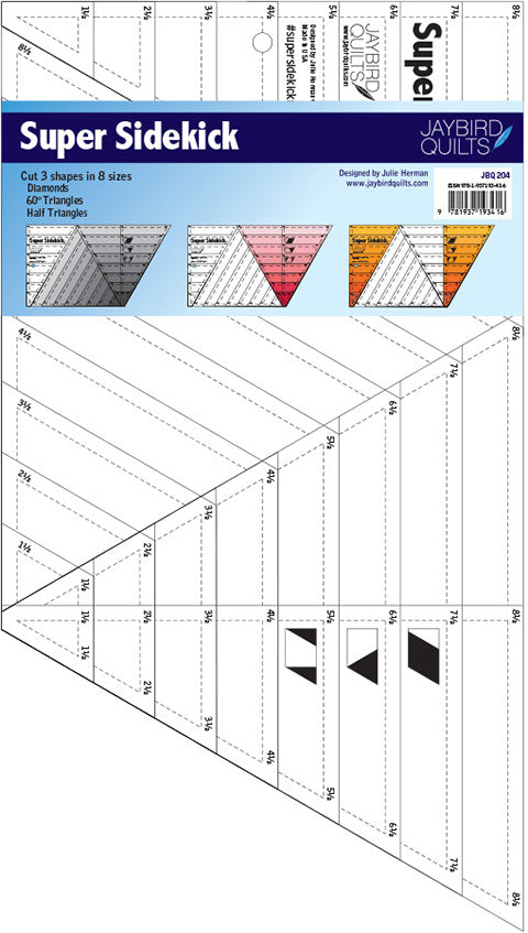 Super Sidekick - Jaybird Quilts - Acrylic Template