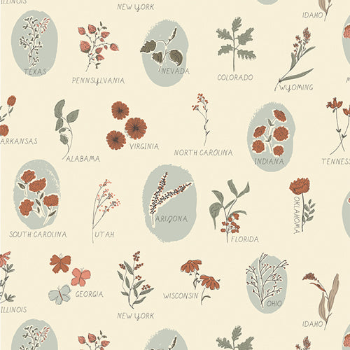 The Season of Tribute: Roots of Nature - Roadside Wildflowers Three - TRB-3005 - Half Yard