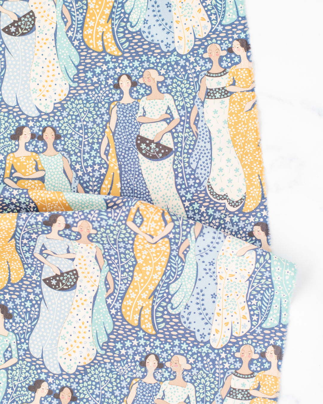 Hometown - Friendly Gathering Blue - 100466 - Half Yard