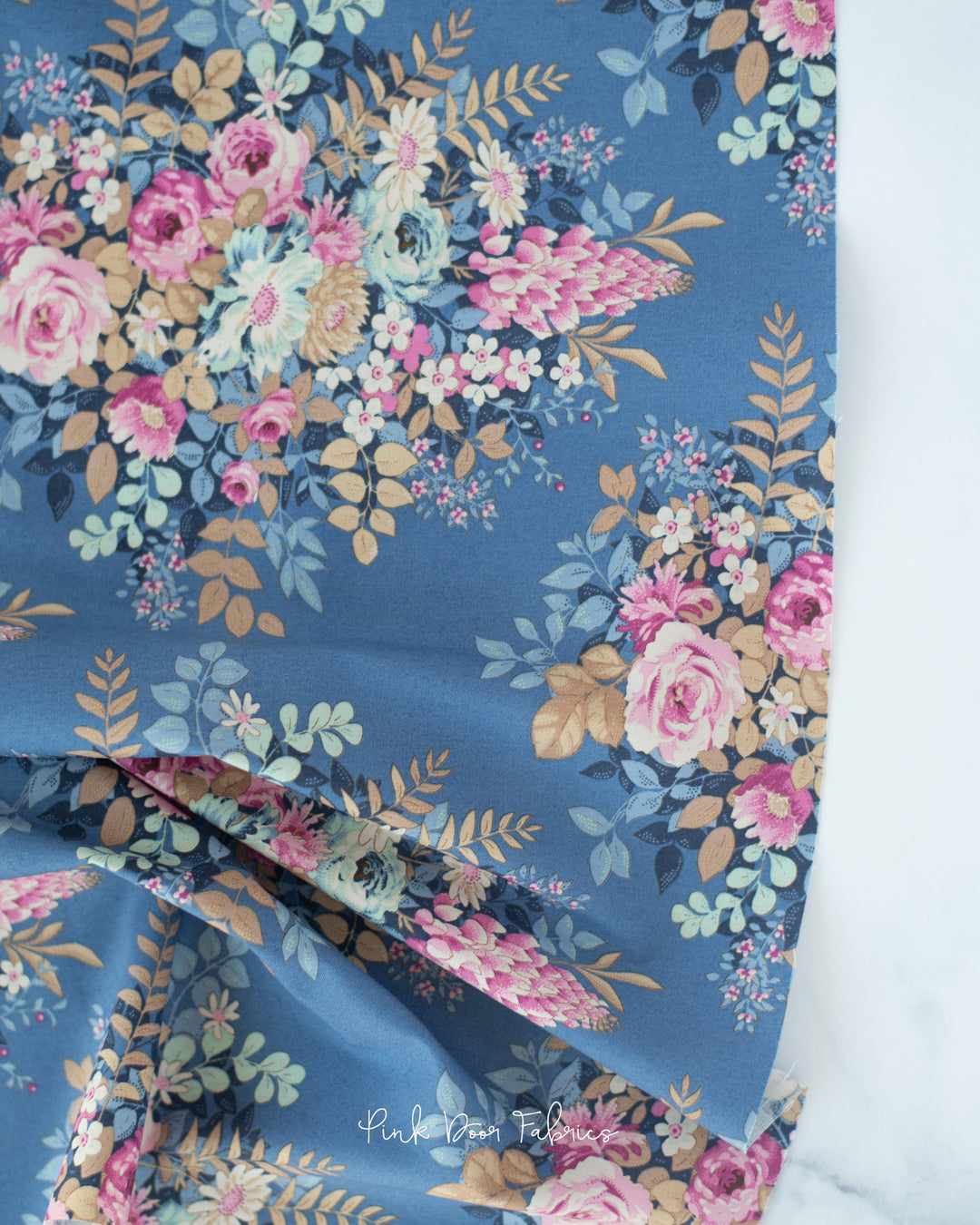 Chic Escape - Whimsyflower in Blue - 100449 - Half Yard