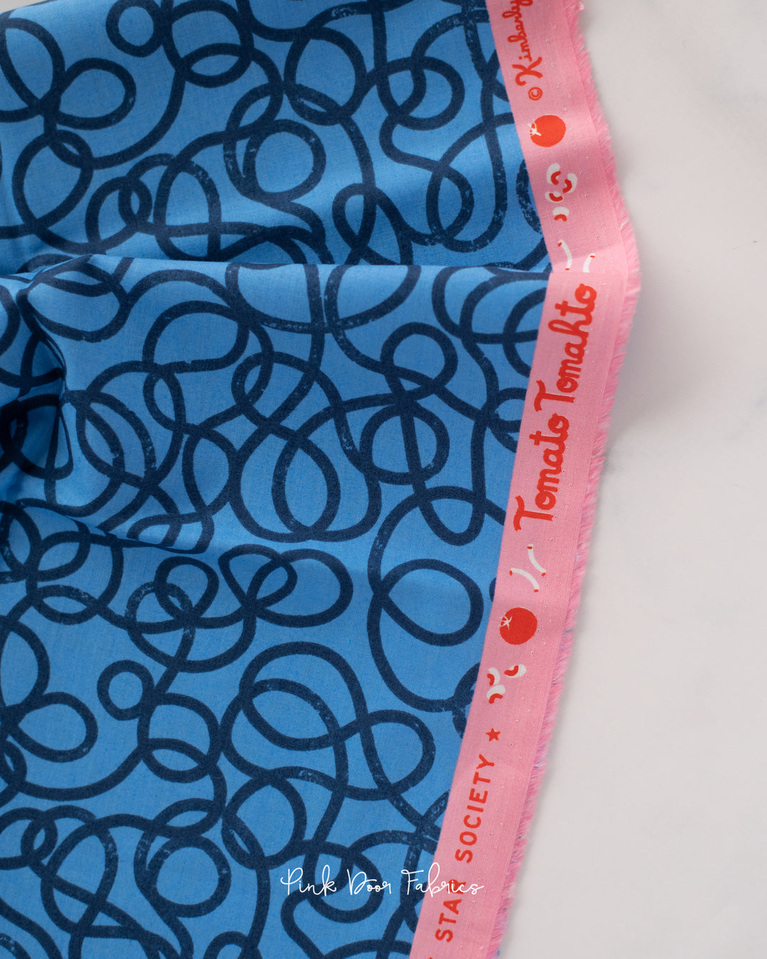 Tomato Tomahto - Noodles in Lindley Blue - Kim Kight for Ruby Star Society - RS3032 12 - Half Yard