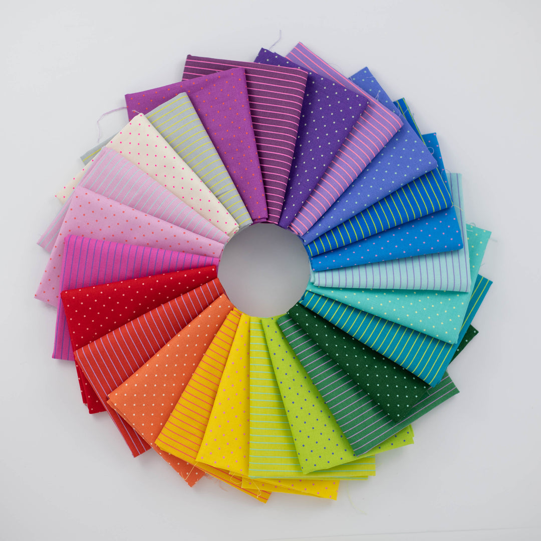 Tula Pink True Colors 2022 - Tiny Coordinates Fat Quarter Bundle of 24 pcs. - Tula Pink for Free Spirit - PWTP1856.FQ