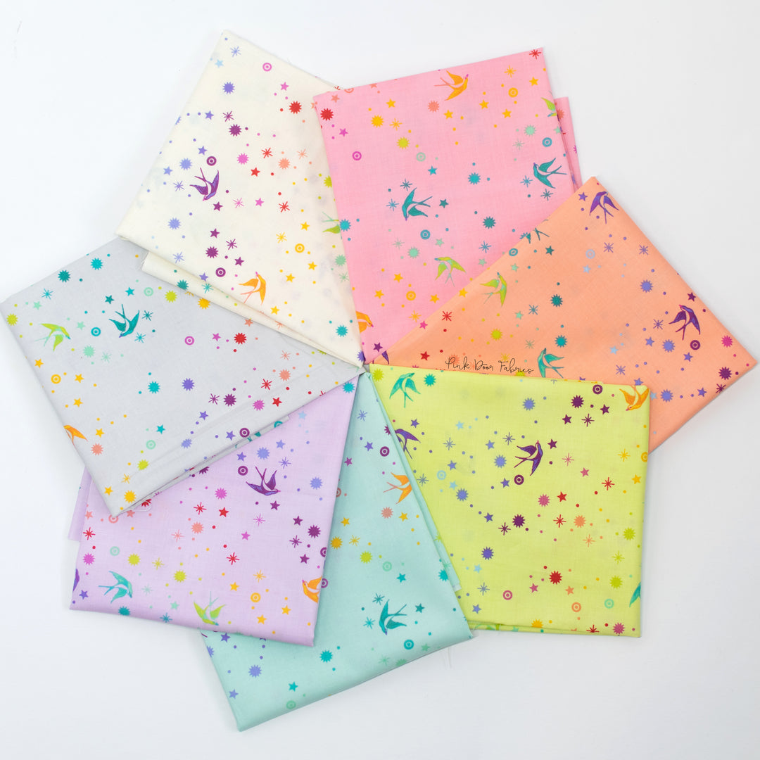 True Colors 2020 - Fairy Dust Fat Quarter Bundle of 7 Pieces - Tula Pink for Free Spirit - PWTP133.FQ