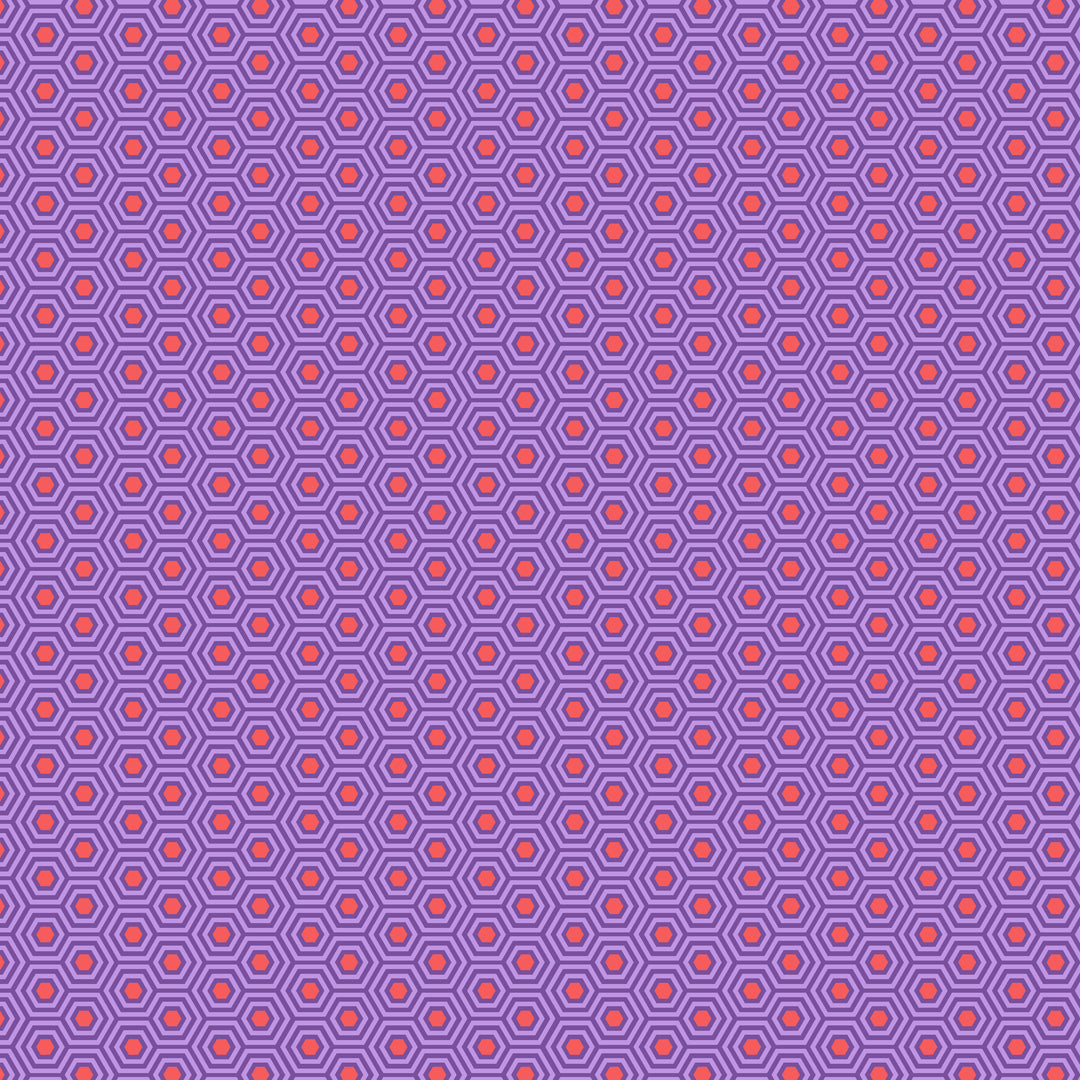 True Colors 2020 - Hexy in Firefish - Tula Pink for Free Spirit - PWTP150.FIREF - Half Yard