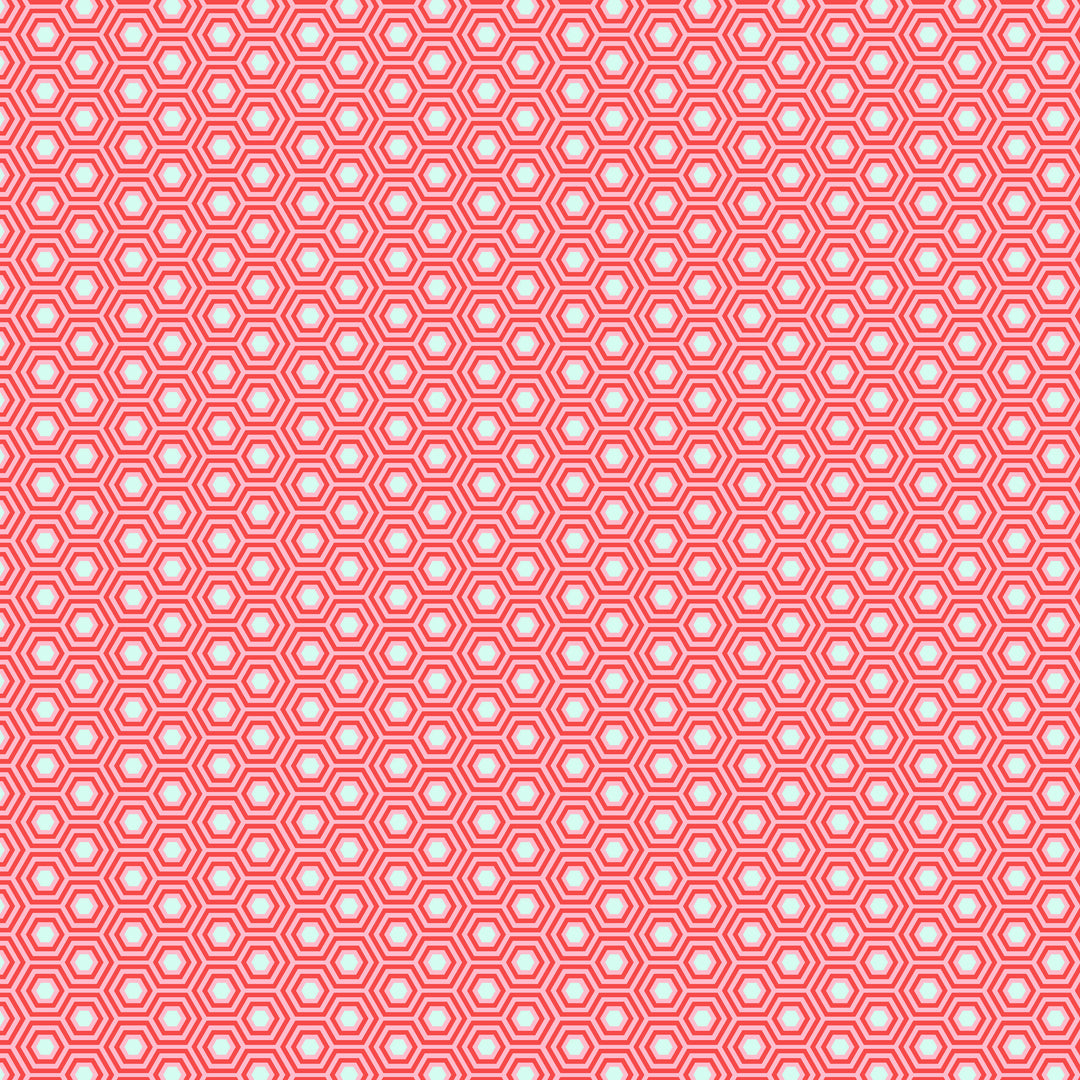 True Colors 2020 - Hexy in Flamingo - Tula Pink for Free Spirit - PWTP150.FLAMI - Half Yard