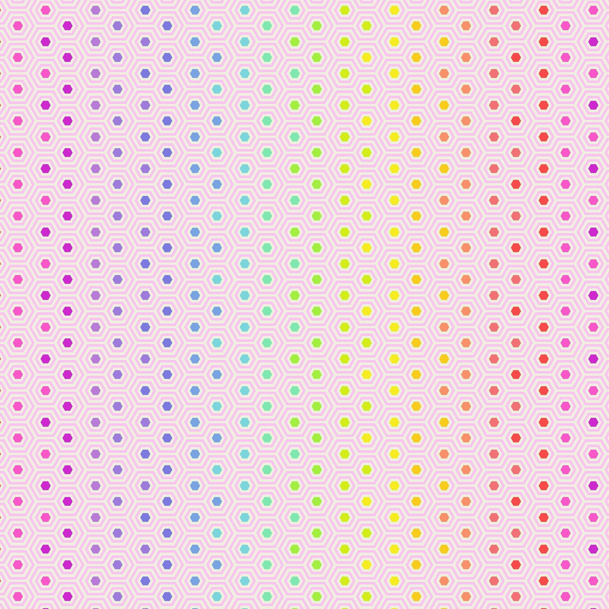 Cotton quilting fabric pattern called 'Hexy in Shell'. Part of the 'True Colors' fabric collection. Designed by Tula Pink for fabric company Free Spirit Fabrics. SKU: PWTP151.SHELL. 44-45 inch width.