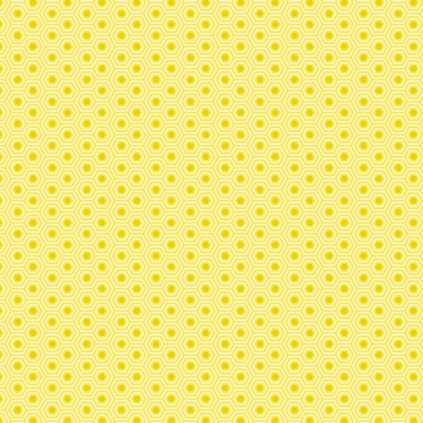 Cotton quilting fabric pattern called 'Hexy in Sunshine'. Part of the 'True Colors' fabric collection. Designed by Tula Pink for fabric company Free Spirit Fabrics. SKU: PWTP150.SUNSHINE. 44-45 inch width.
