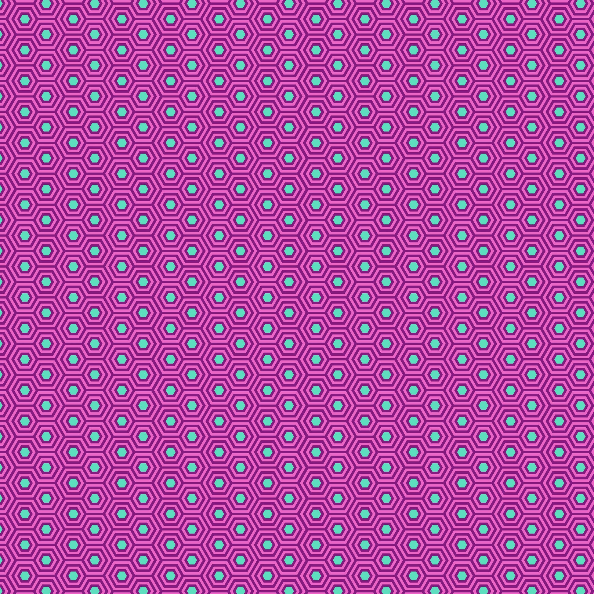 Cotton quilting fabric pattern called 'Hexy in Thistle'. Part of the 'True Colors' fabric collection. Designed by Tula Pink for fabric company Free Spirit Fabrics. SKU: PWTP150.THISTLE. 44-45 inch width.