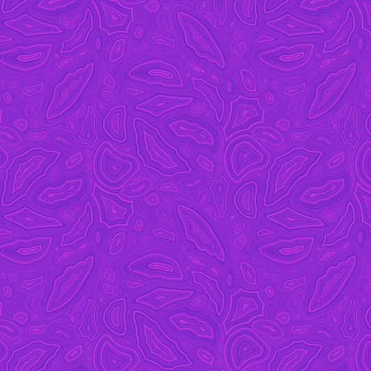 Cotton quilting fabric pattern called 'Mineral in Amethyst'. Part of the 'True Colors' fabric collection. Designed by Tula Pink for fabric company Free Spirit Fabrics. SKU: PWTP148.AMETHYST. 44-45 inch width.