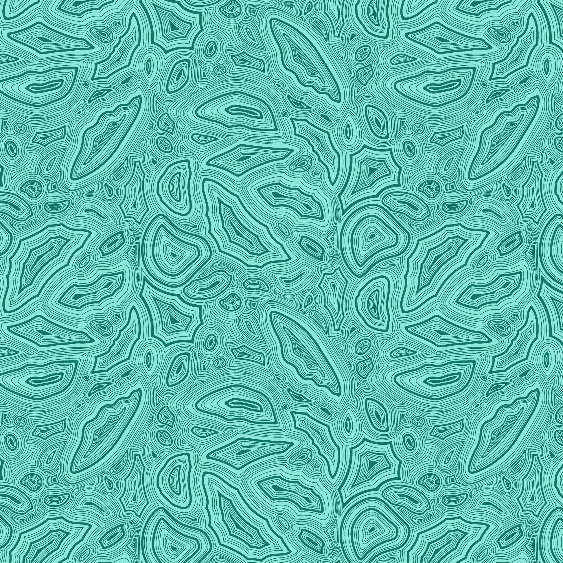 Cotton quilting fabric pattern called 'Mineral in Aquamarine'. Part of the 'True Colors' fabric collection. Designed by Tula Pink for fabric company Free Spirit Fabrics. SKU: PWTP148.AQUAMARINE. 44-45 inch width.