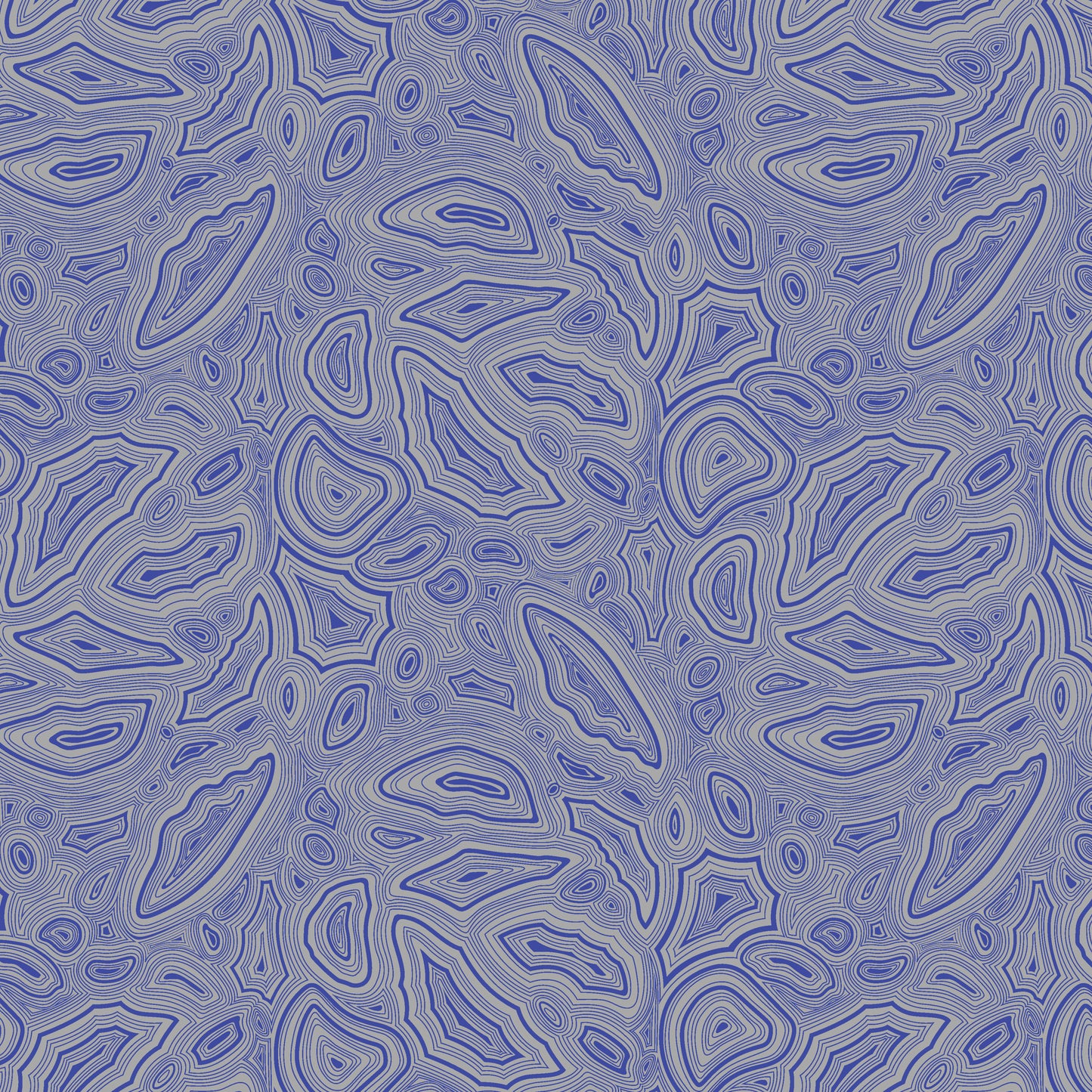 Cotton quilting fabric pattern called 'Mineral in Sapphire'. Part of the 'True Colors' fabric collection. Designed by Tula Pink for fabric company Free Spirit Fabrics. SKU: PWTP148.SAPPHIRE. 44-45 inch width.