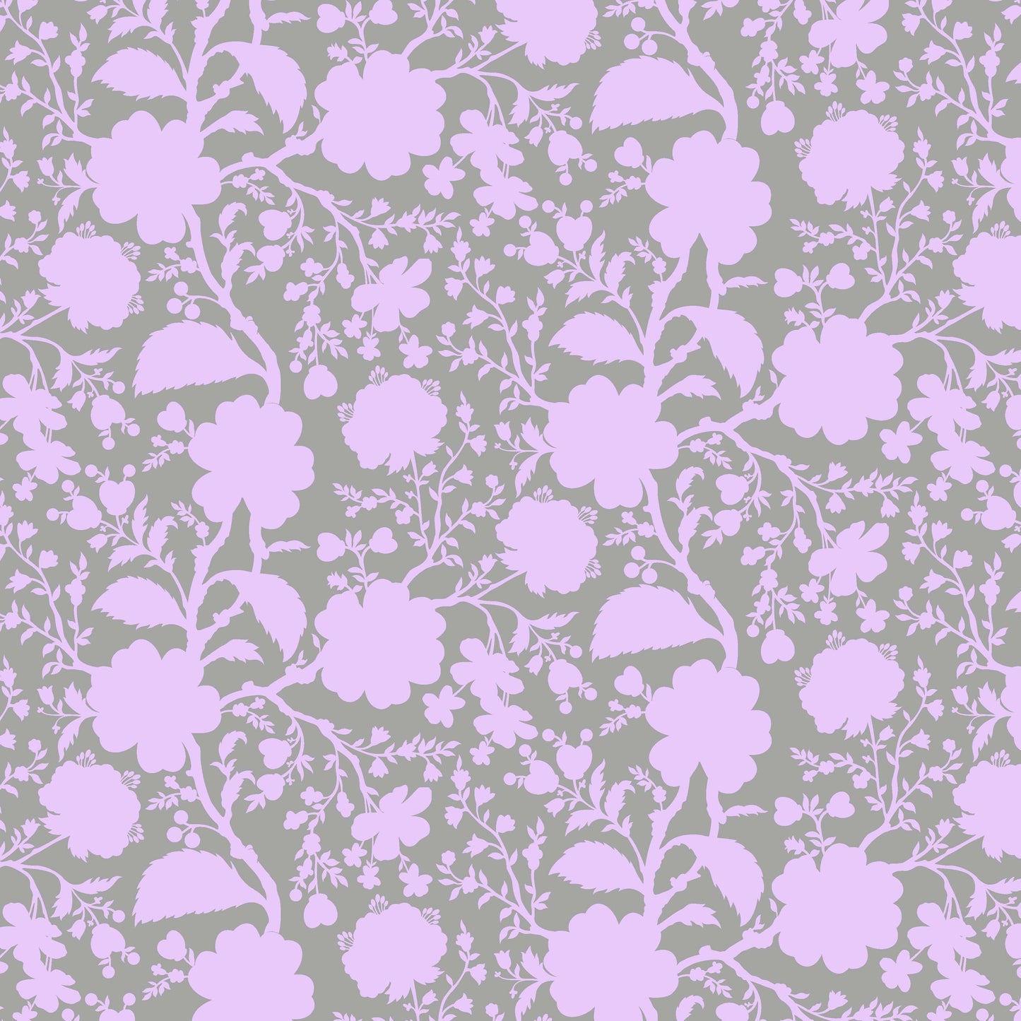Cotton quilting fabric pattern called 'Wildflower in Hydrangea'. Part of the 'True Colors' fabric collection. Designed by Tula Pink for fabric company Free Spirit Fabrics. SKU: PWTP149.HYDRANGEA. 44-45 inch width.