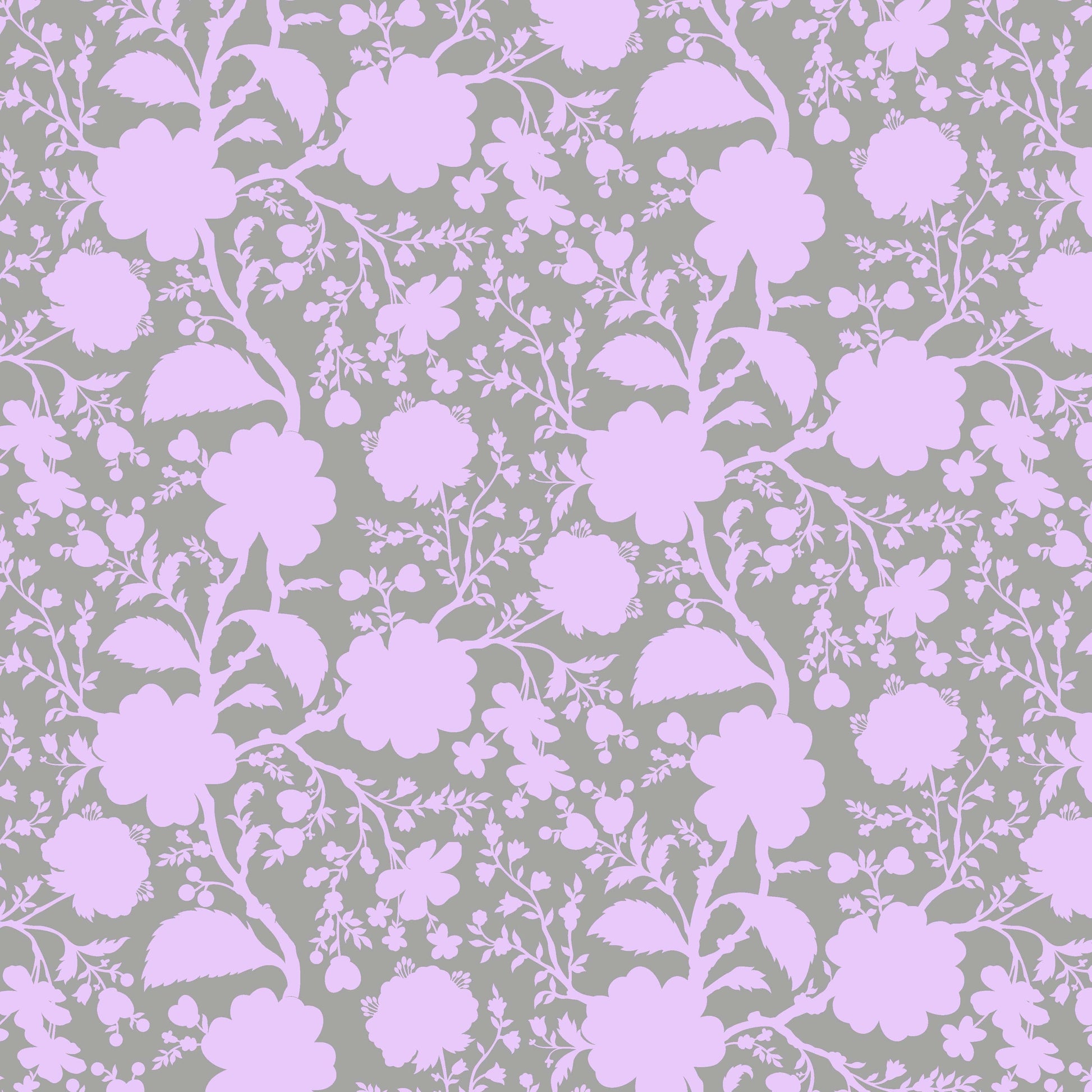 Cotton quilting fabric pattern called 'Wildflower in Hydrangea'. Part of the 'True Colors' fabric collection. Designed by Tula Pink for fabric company Free Spirit Fabrics. SKU: PWTP149.HYDRANGEA. 44-45 inch width.