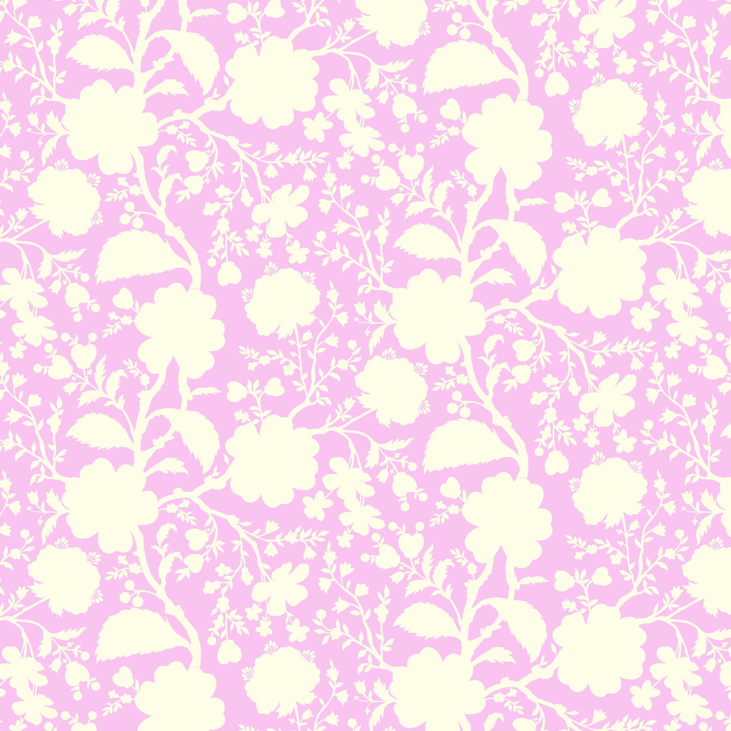 Cotton quilting fabric pattern called 'Wildflower in Peony'. Part of the 'True Colors' fabric collection. Designed by Tula Pink for fabric company Free Spirit Fabrics. SKU: PWTP149.PEONY. 44-45 inch width.