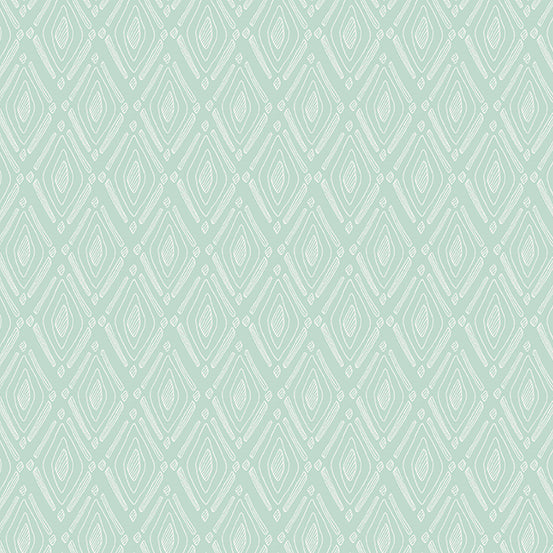 Wandering - Bliss in Teal - A-765-G - Half Yard