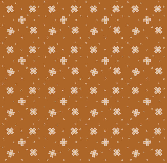 Cotton quilting fabric pattern called 'Highland in Basin'. Part of the 'South Sister' fabric collection. Designed by Ash Cascade for fabric company RJR Fabrics. SKU: AC302-BA1. 44-45 inch width.