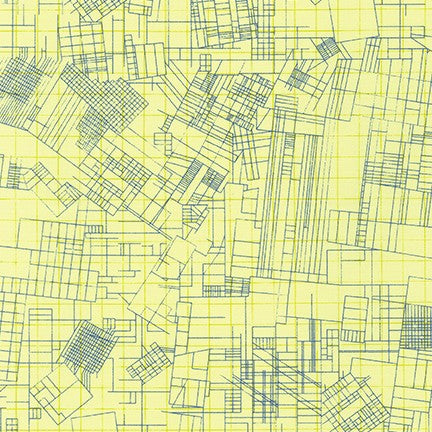 Collection CF - Blueprint in Yellow - Carolyn Friedlander - AFRM-19929-5 - Half Yard