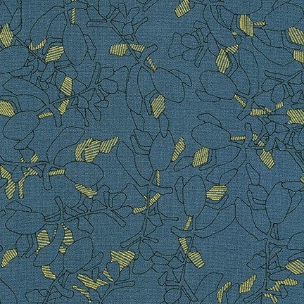 Cotton quilting fabric pattern called 'Succulent in Chalkboard'. Part of the 'Collection CF' fabric collection. Designed by Carolyn Friedlander for fabric company Robert Kaufman. SKU: AFRM-19928-453. 44-45 inch width.