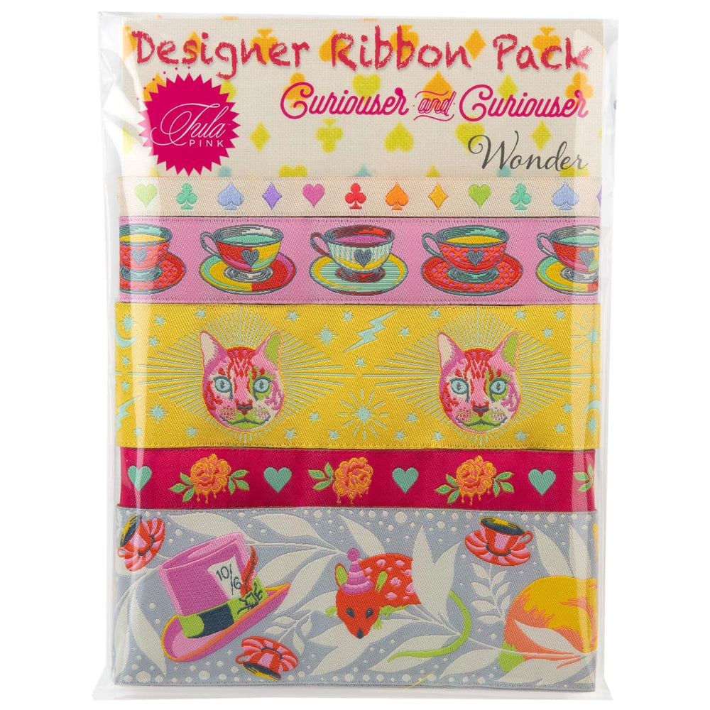 Renaissance Ribbons - Tula Pink Curiouser & Curiouser in Wonder - Designer Ribbon Pack - DP-94 Wonder