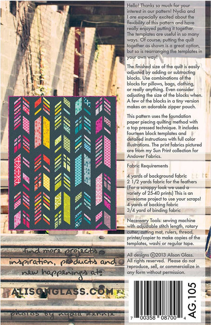 Feathers - Quilt Pattern - Alison Glass and Nydia Kehnle - Paper Pattern