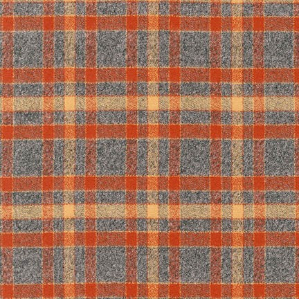 Mammoth Flannel - Plaid in Rust - Robert Kaufman - SRKF-15605-179 - Half Yard