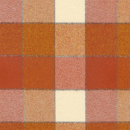 Mammoth Flannel - Plaid in Rust - Robert Kaufman - SRKF-16425-179 - Half Yard